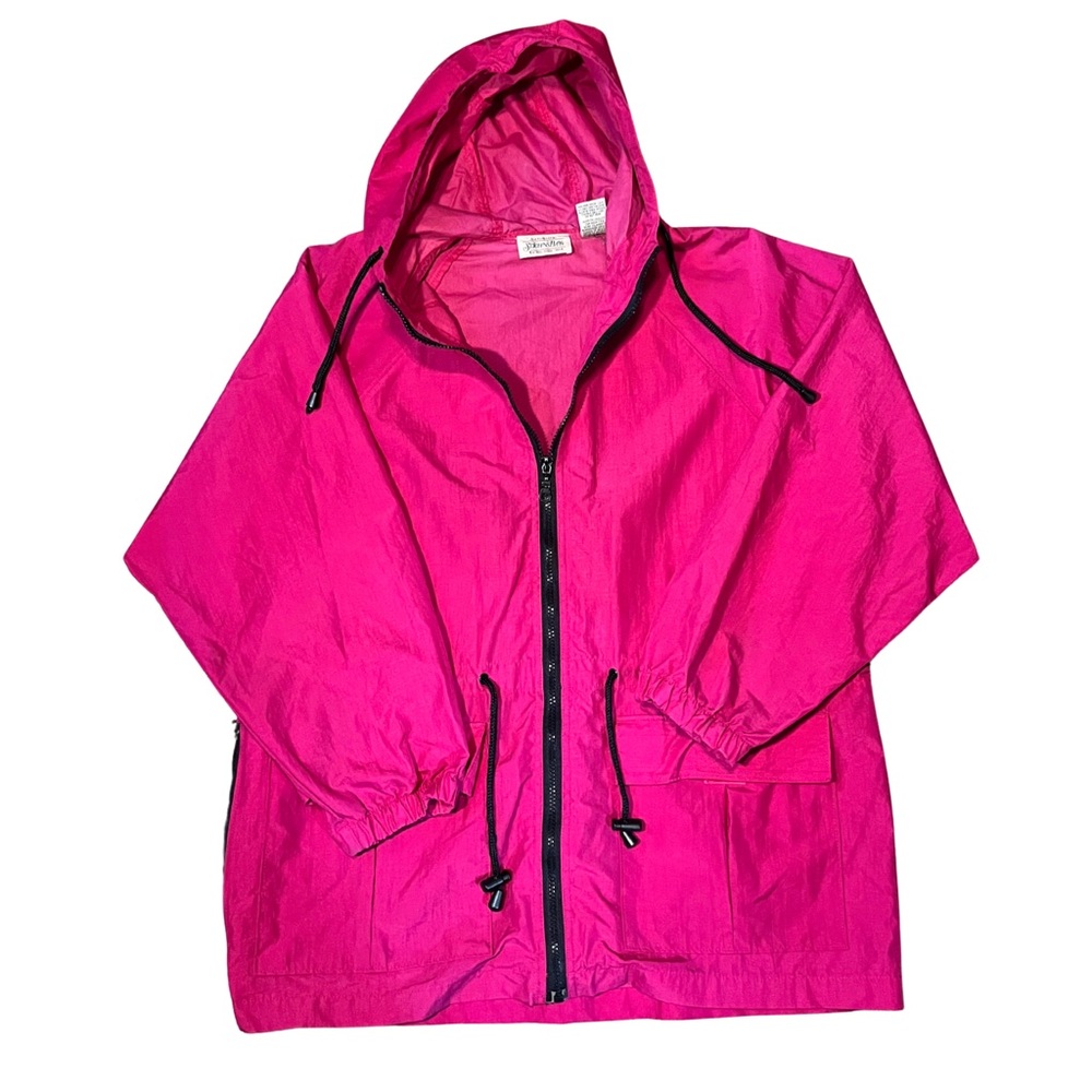 Women’s St johns bay Small 90's vintage pink fuschia windbreaker Barbie jacket